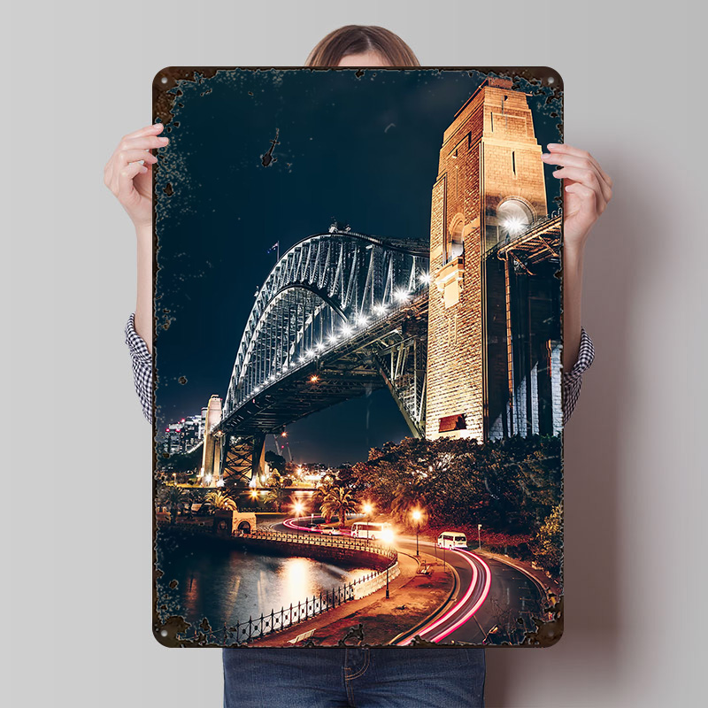 Home Bar Sydney - Sydney Harbour Bridge Poster Customized Vintage
