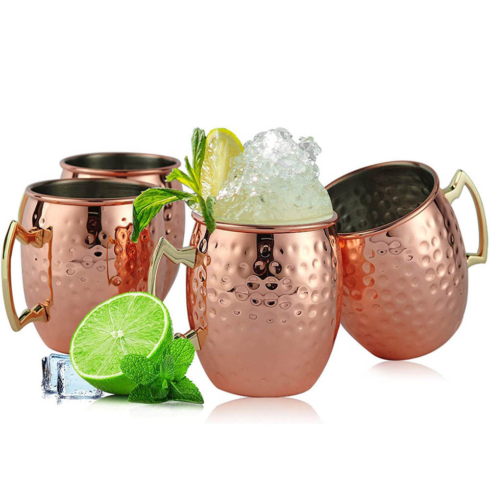 Mule Copper Mug - 2Pcs 100% Handmade 18Oz Búa Đập