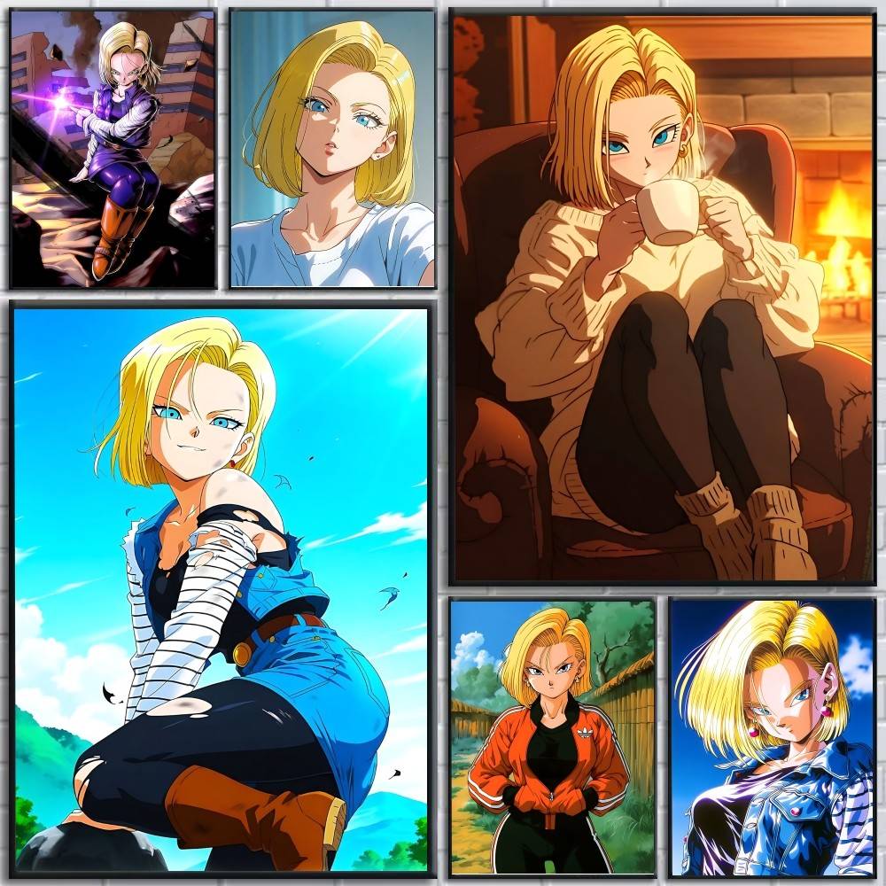 Home Bar Android - Anime DRAGON BALL Android 18 posters