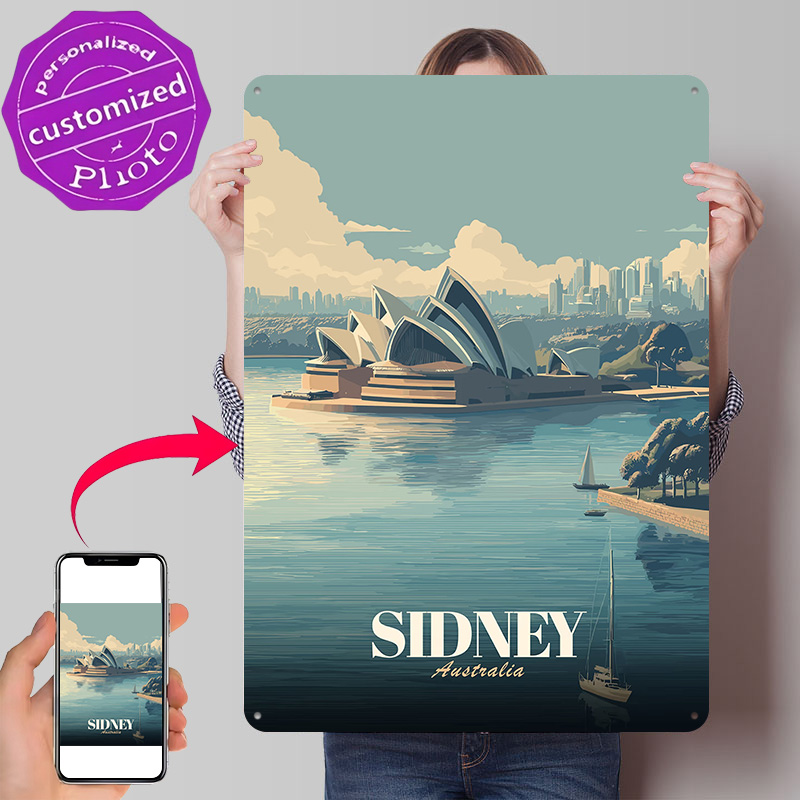 Home Bar Sydney - Sydney Opera House Travel Poster Retro