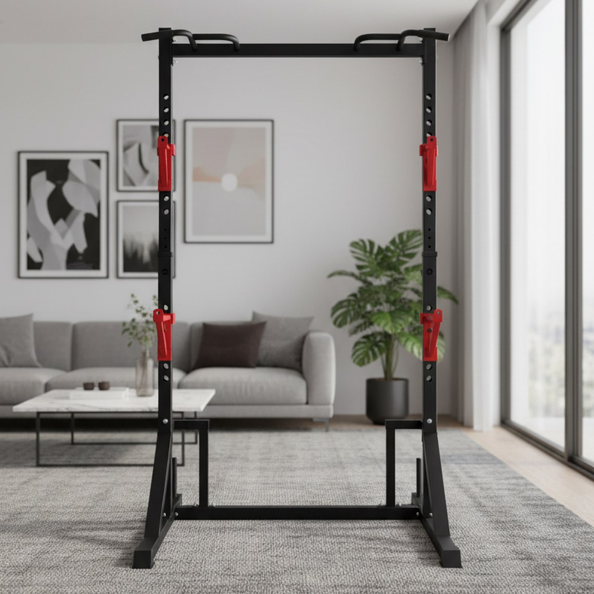 Adjustable Power Rack with Pul - đánh giá và giá Home Bar Stand