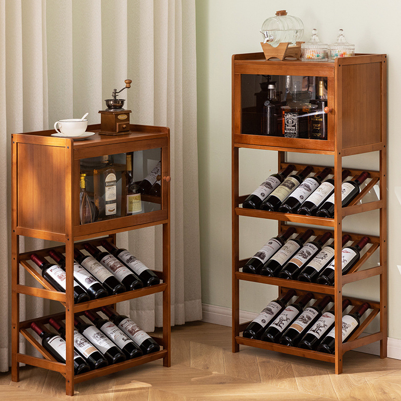 Solid Bamboo Wine Rack 3/4-Tie - đánh giá và giá Home Bar Shelves