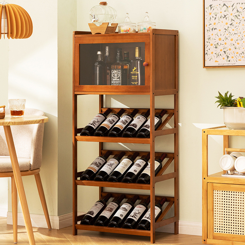 Solid Bamboo Wine Rack 3/4-Tie - đánh giá và giá Home Bar Shelves