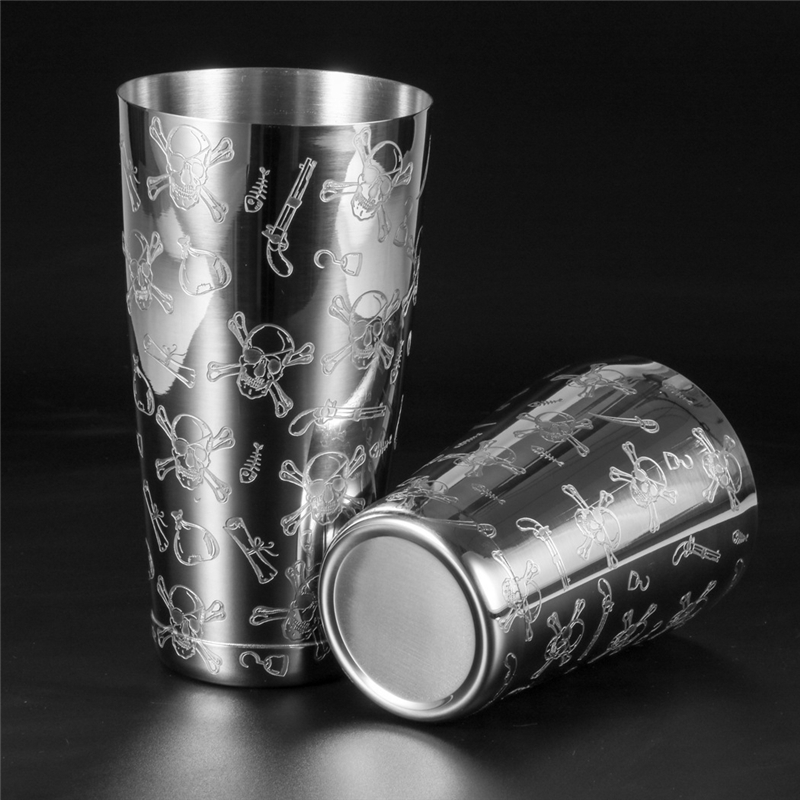 500ml/800ml Engraving Skull St - đánh giá và giá Boston Shaker Set