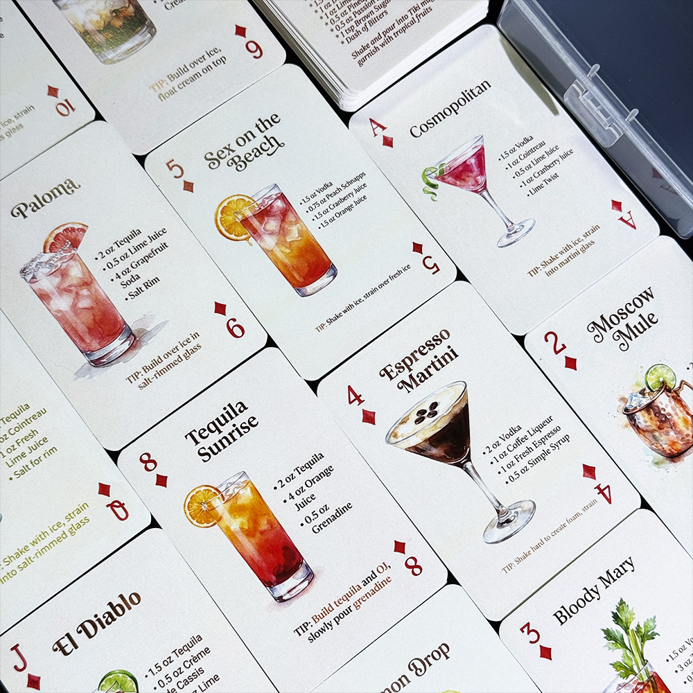54pcs Cocktail Recipes Playing - đánh giá và giá Cocktail Recipe Book