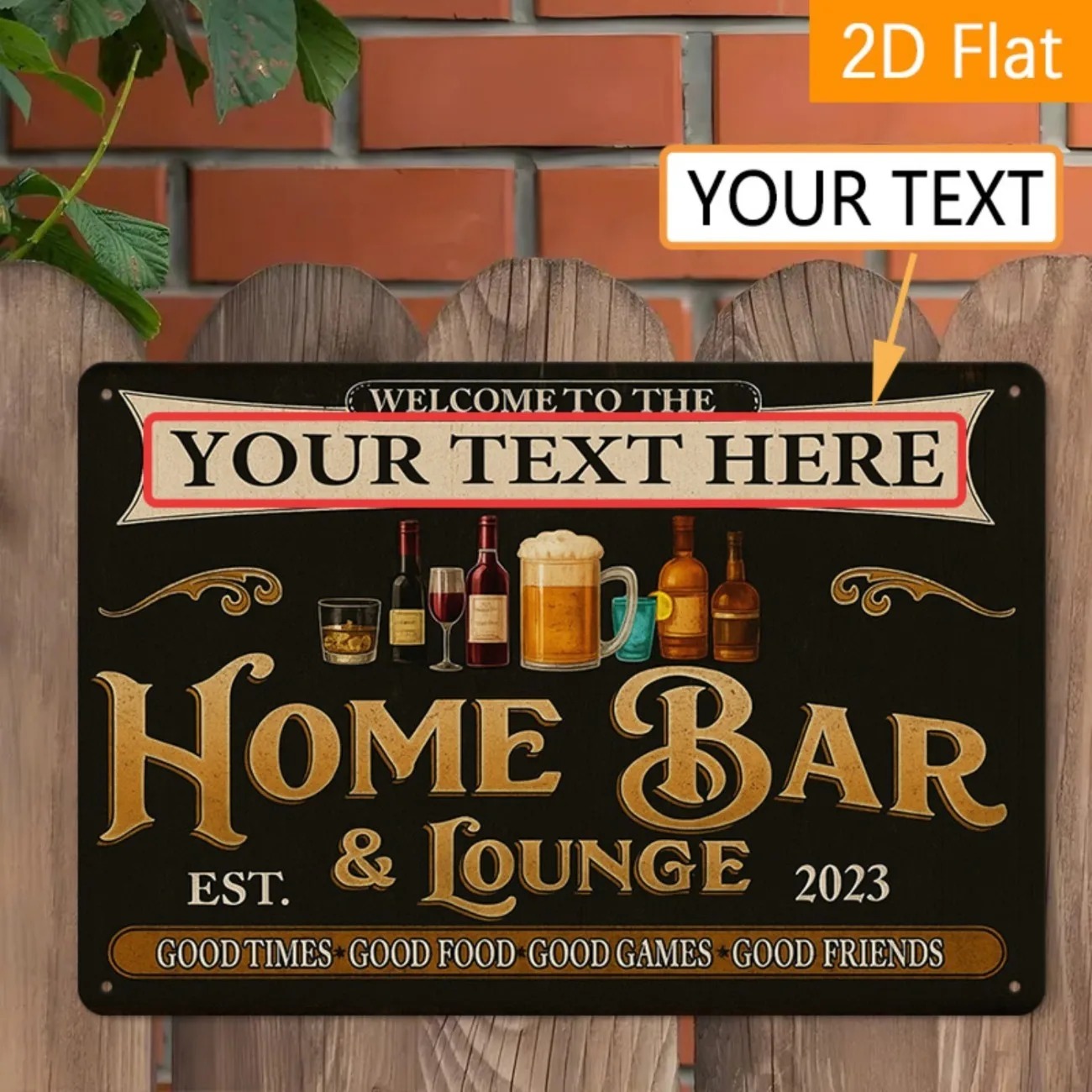 Custom Text Vintage Home Bar & - đánh giá và giá Home Bar Lounge