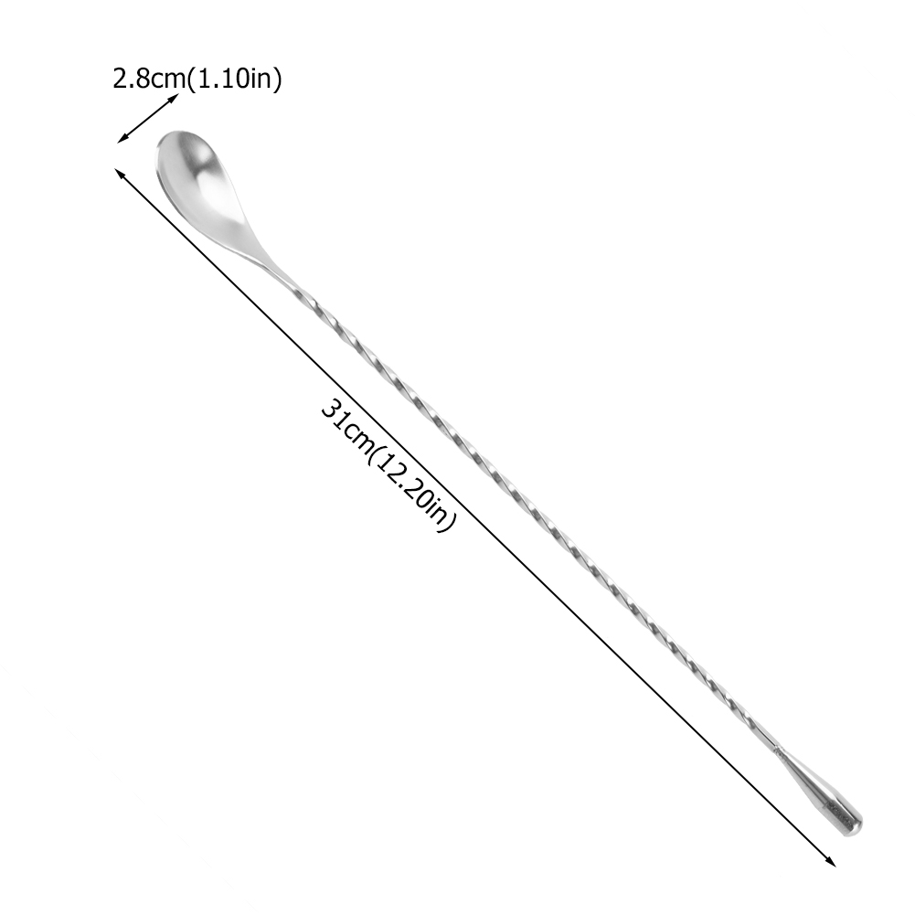 Long Stirring Spoon Stainless  - đánh giá và giá Bar Spoon Twisted