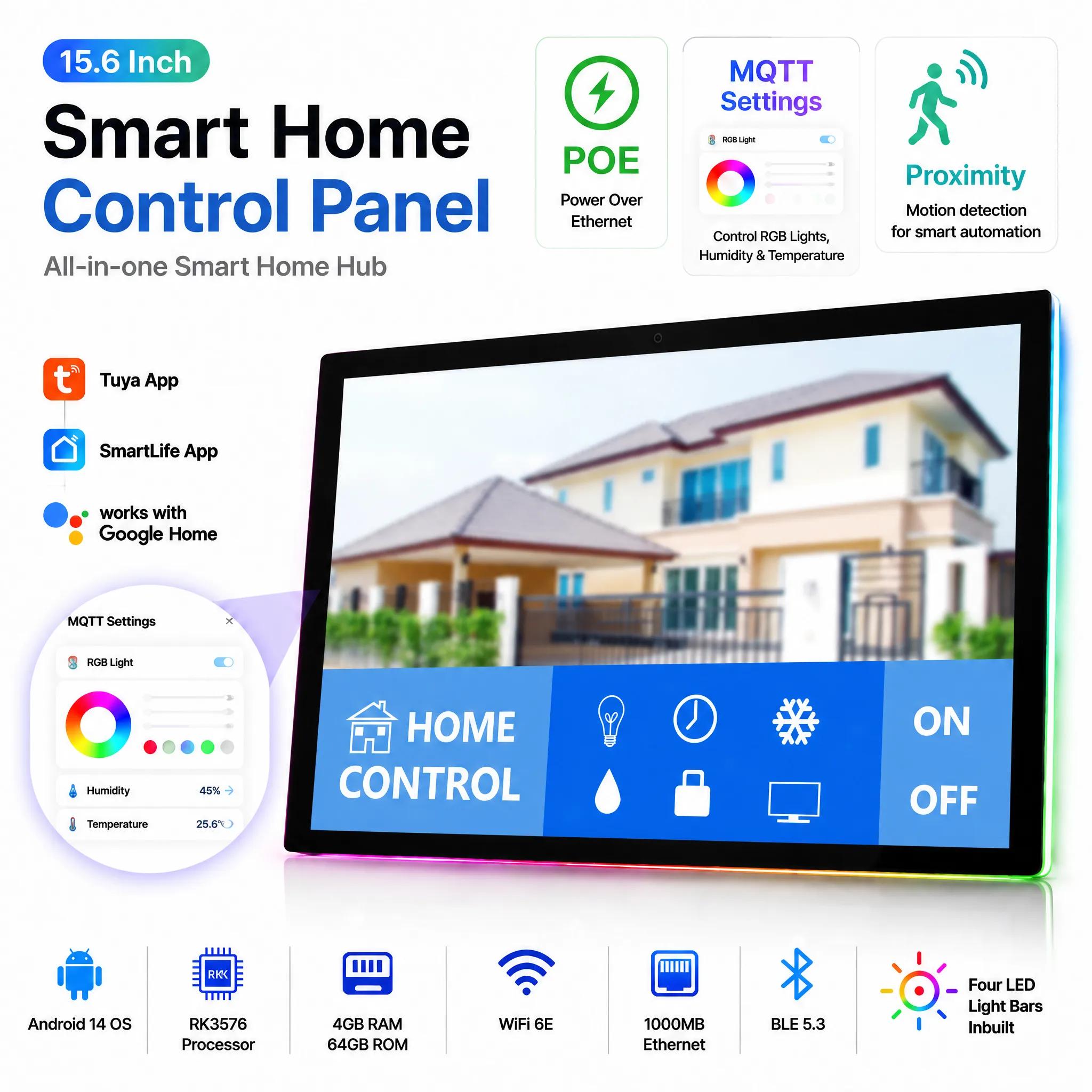 15.6 Inch Inwall Smart Home Ta - đánh giá và giá Home Bar Android