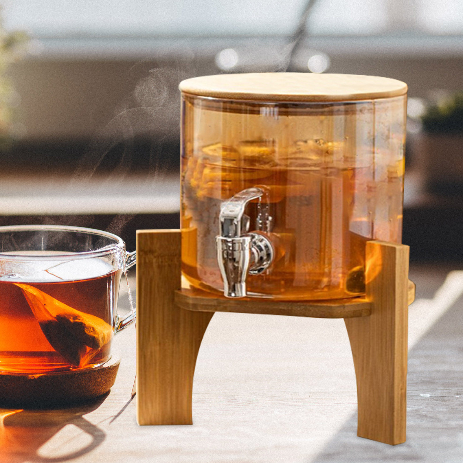 Stylish Wood Beverage Dispense - đánh giá và giá Home Bar Shelves