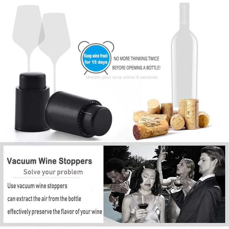 Vacuum Wine Bottle Stopper Sea - đánh giá và giá Wine Preservation Pump