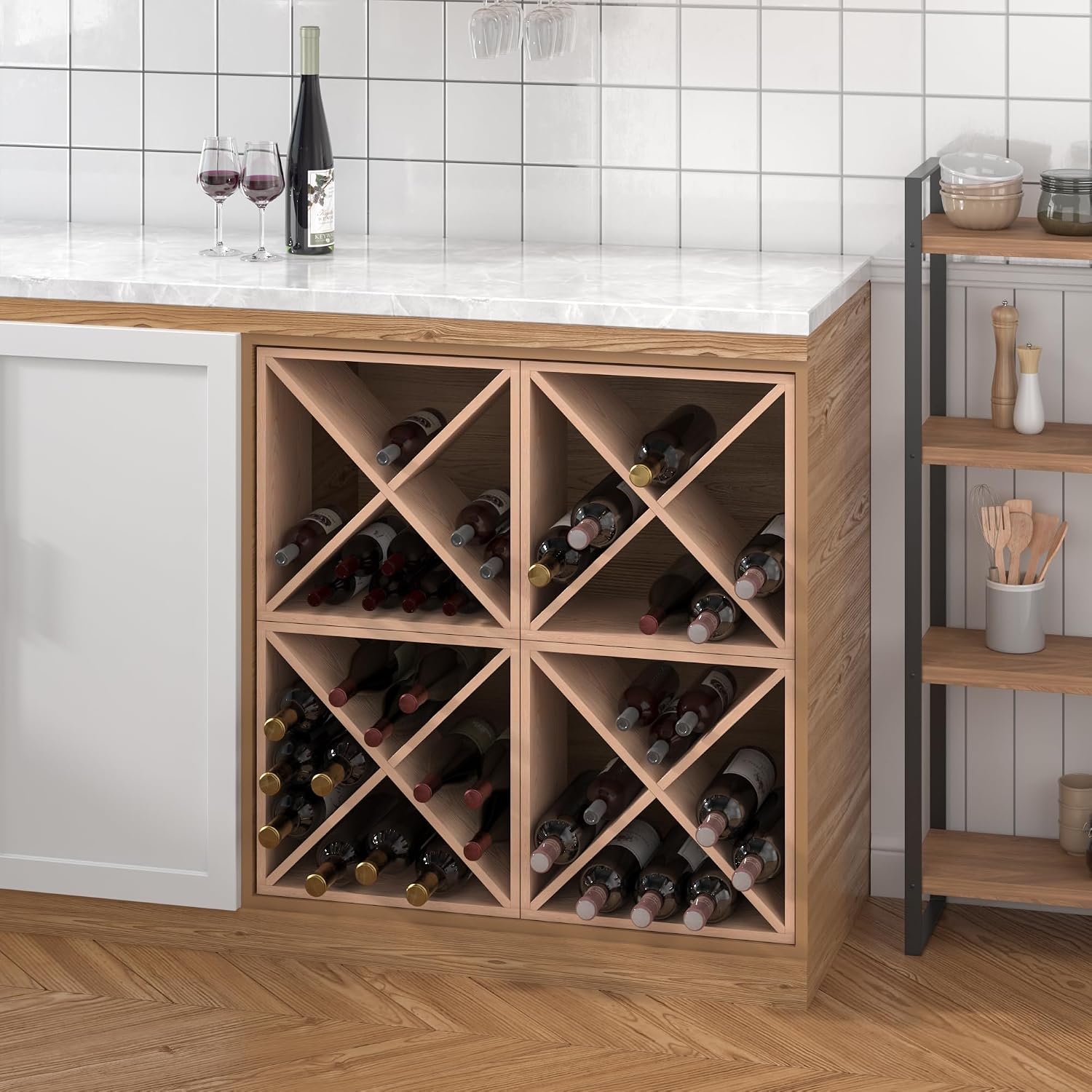 96 Bottle Wine Rack Countertop - đánh giá và giá Home Bar Shelves