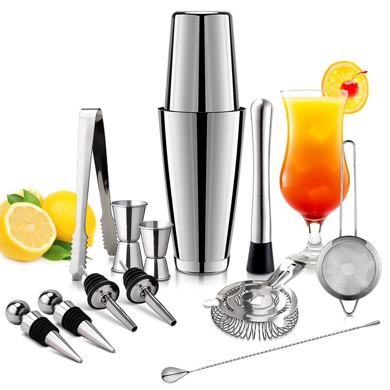 13 Cái/bộ Bình Lắc Pha Cocktai - đánh giá và giá Boston Shaker Set