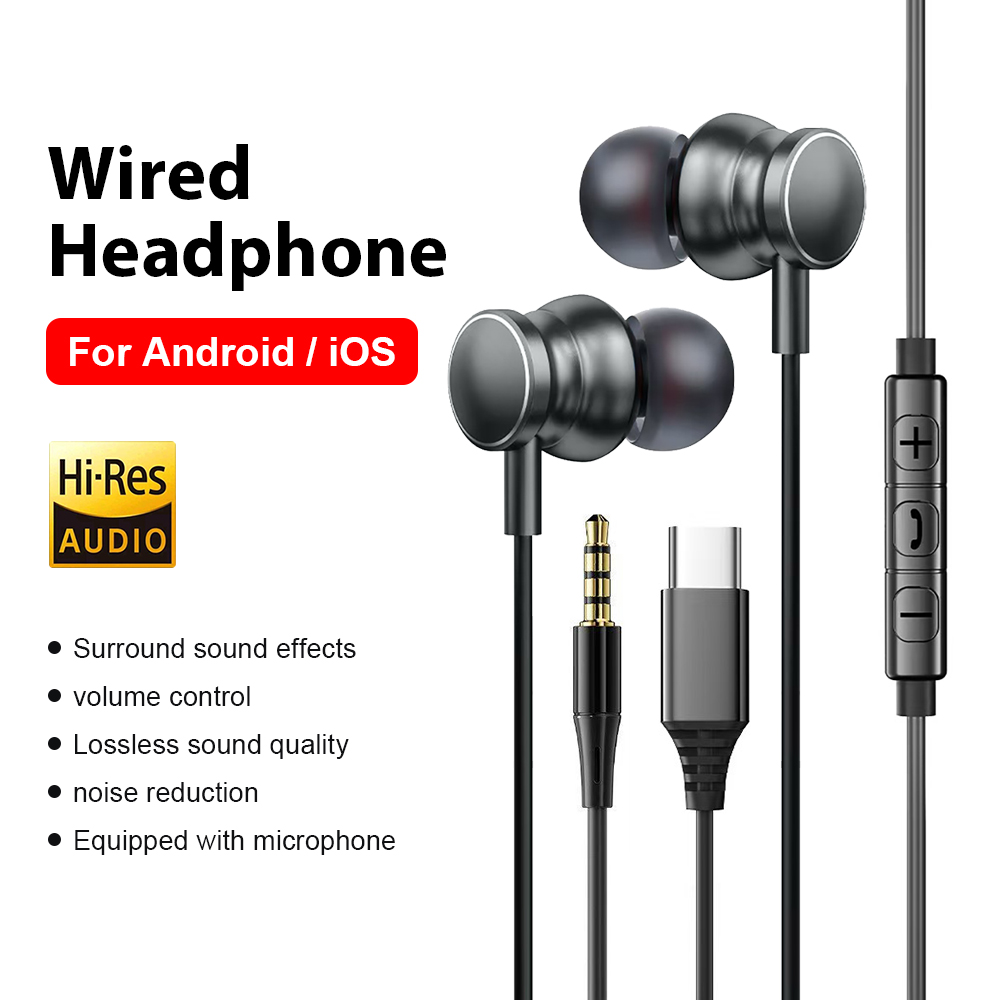 Type C Wired Headphones 3.5mm  - đánh giá và giá Home Bar Iphone